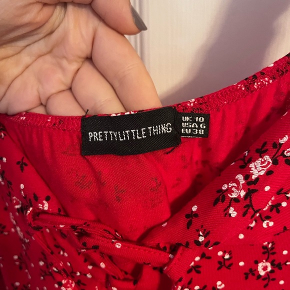 Red floral sundress - Picture 2 of 3